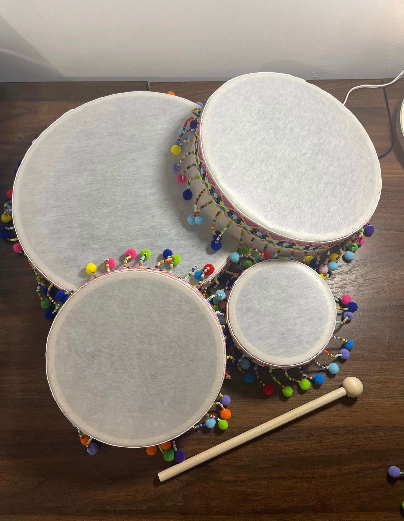 Hand drum with drumstick