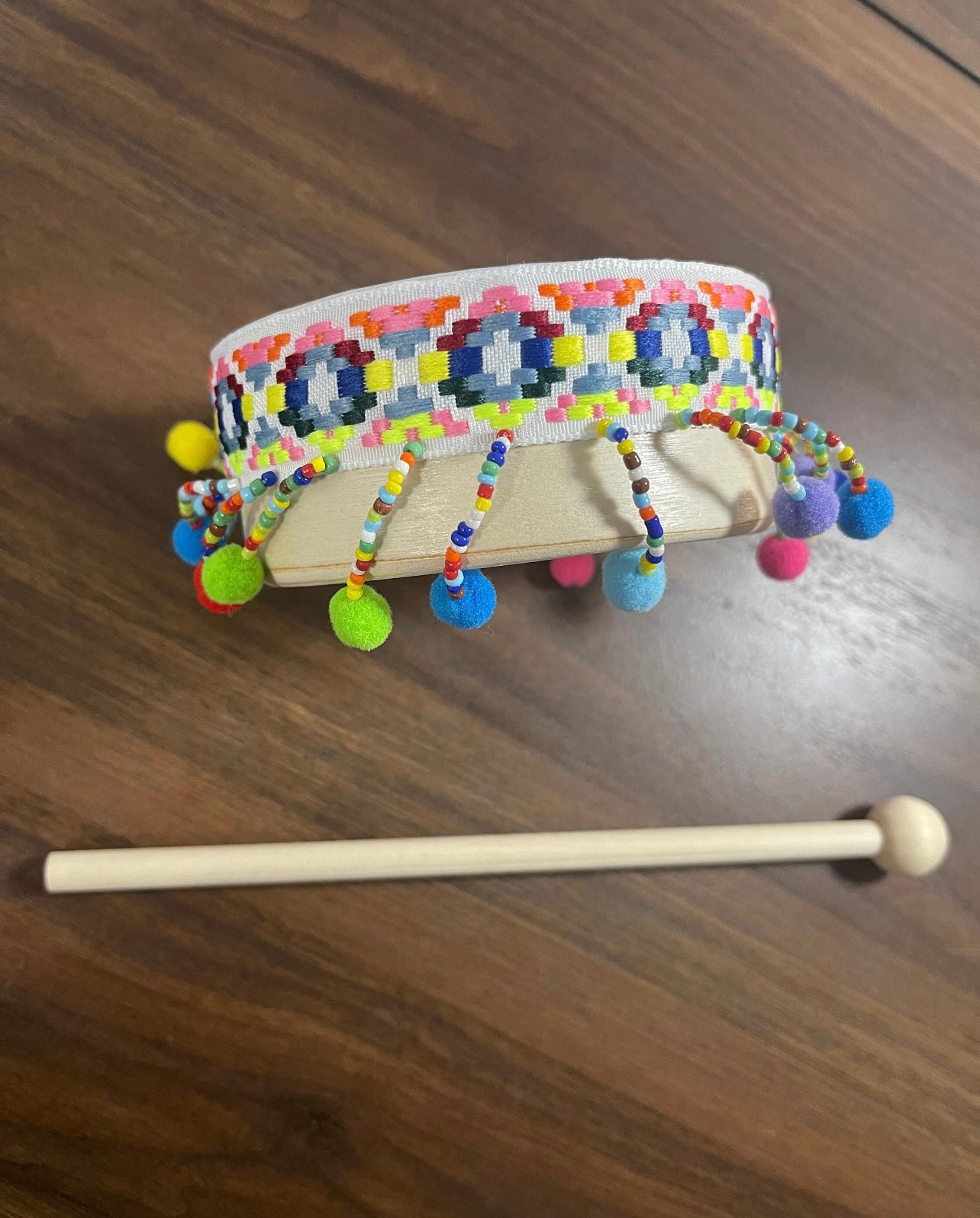 Hand drum with drumstick